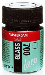 Amsterdam glass deco farba do szkla 16 ml 700 czarny sloik